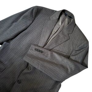 Brooks Brothers 346 Blazer Suit Jacket Wool Men’s 42S Grey Pinstripe Two Button
